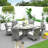 Talene 6 - Person Patio Dining Set with Round Table , Cushions Included-2093616220