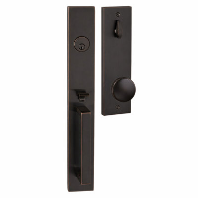 Ensemble de poignées en bronze huilé Bravura 973-936 avec poignée Nashville