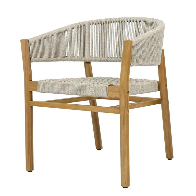 Ensemble de chaises d'appoint d'extérieur 2, Naturel / teck