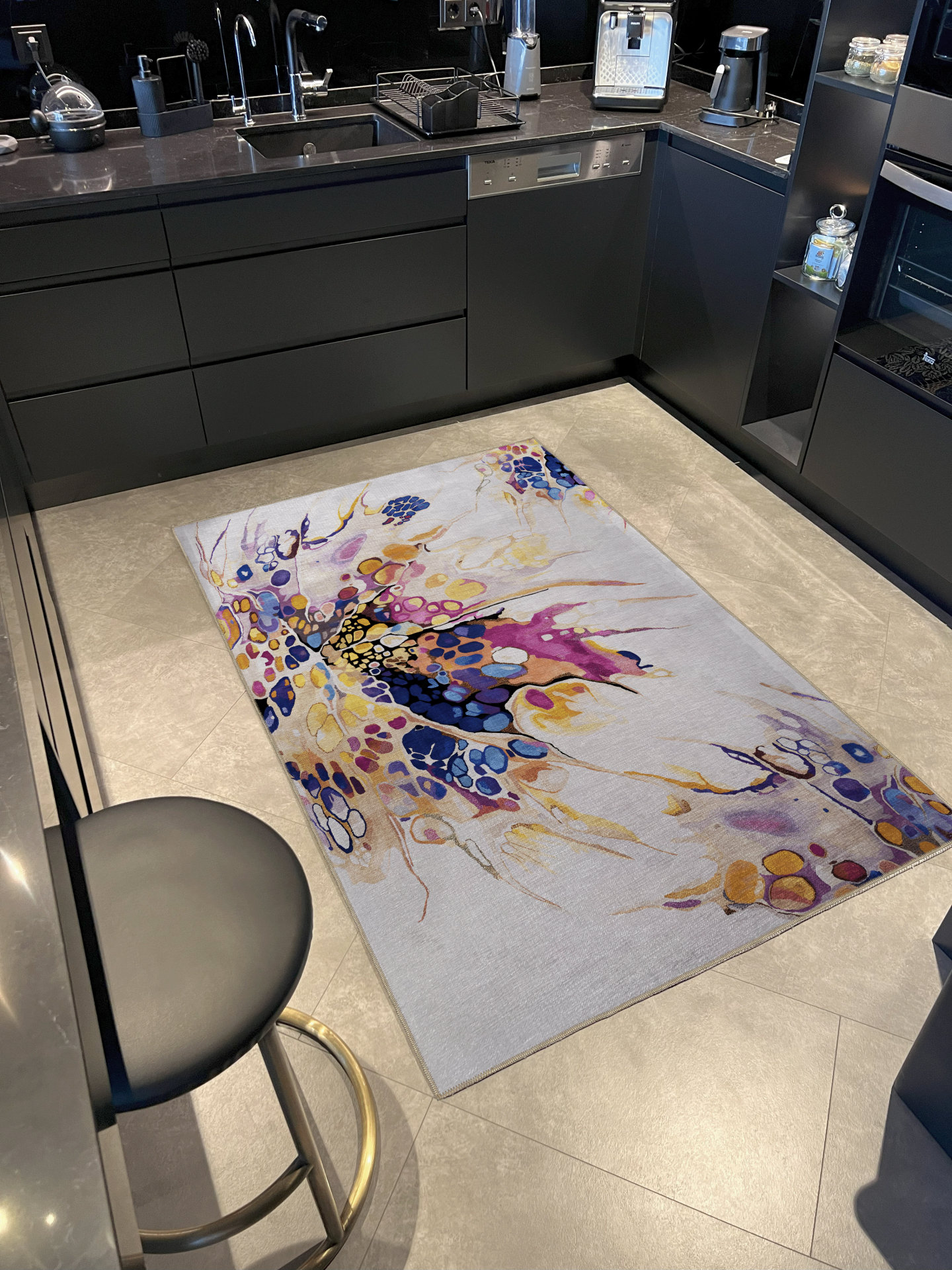 Corrigan Studio® Beige-Themed Multi-Colored Abstract Paint Splash ...