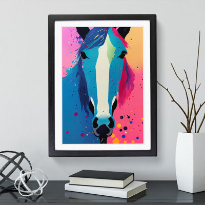 Horse Drips No.4 Abstract - Single Picture Frame Print