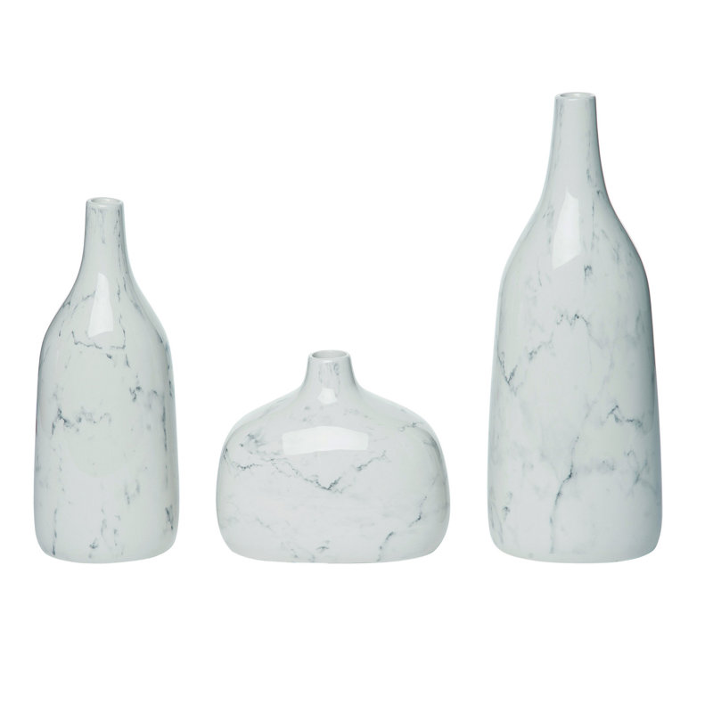 Ensemble de 3 vases à formes variées 12,75 po