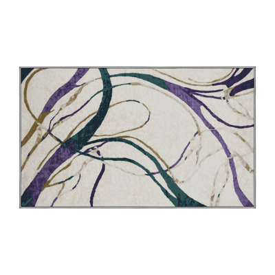 Tapis gris lavable à la machine