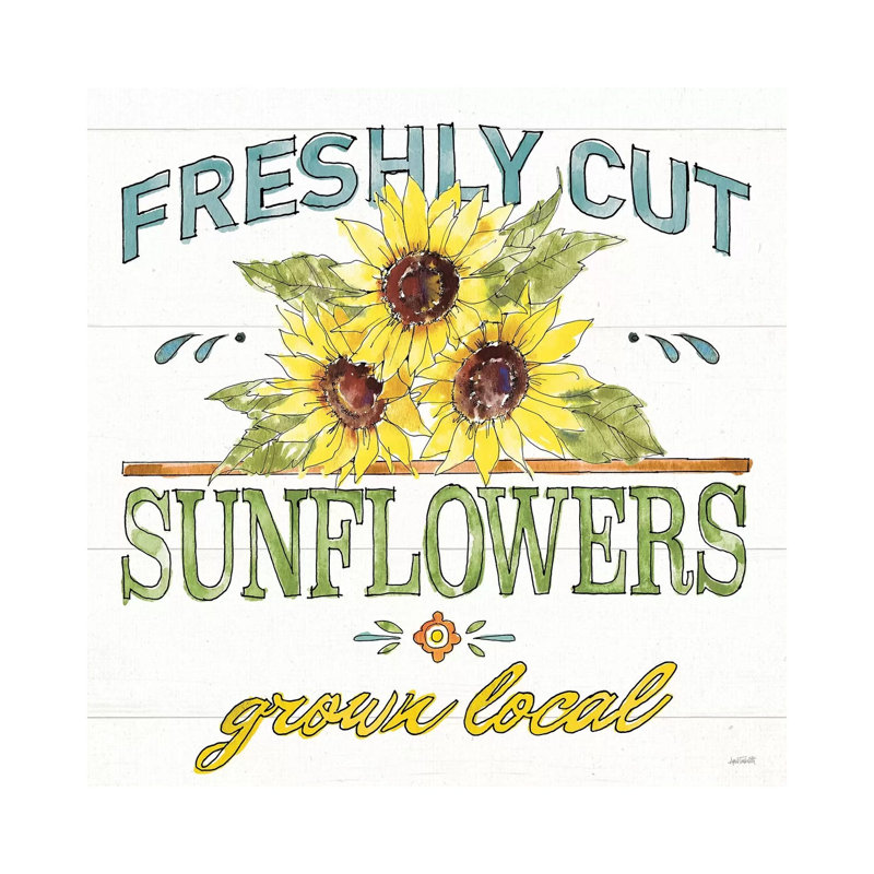 Sunflower Fields III by Anne Tavoletti - Wrapped Canvas Print, 30.48cm H x 30.48cm W x 1.905cm D
