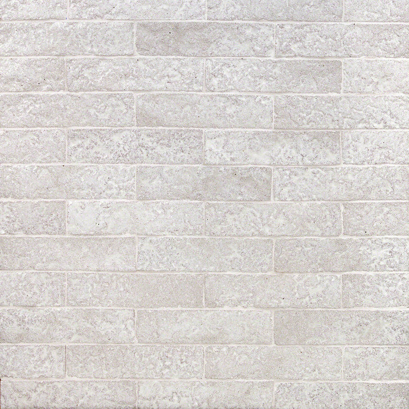 Weston Temp 2" x 8" Ceramic Patterned Subway Tile, Matte White