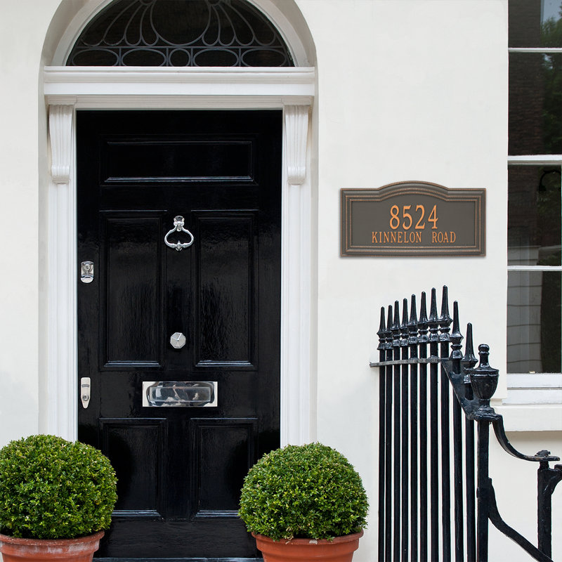 Signature Series 2-Line Wall Address Plaque, Yes, Forged Copper, Copper
