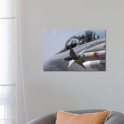 An F-15 Eagle Moves Into Position For Take Off by Stocktrek Images - Wrapped Canvas Print