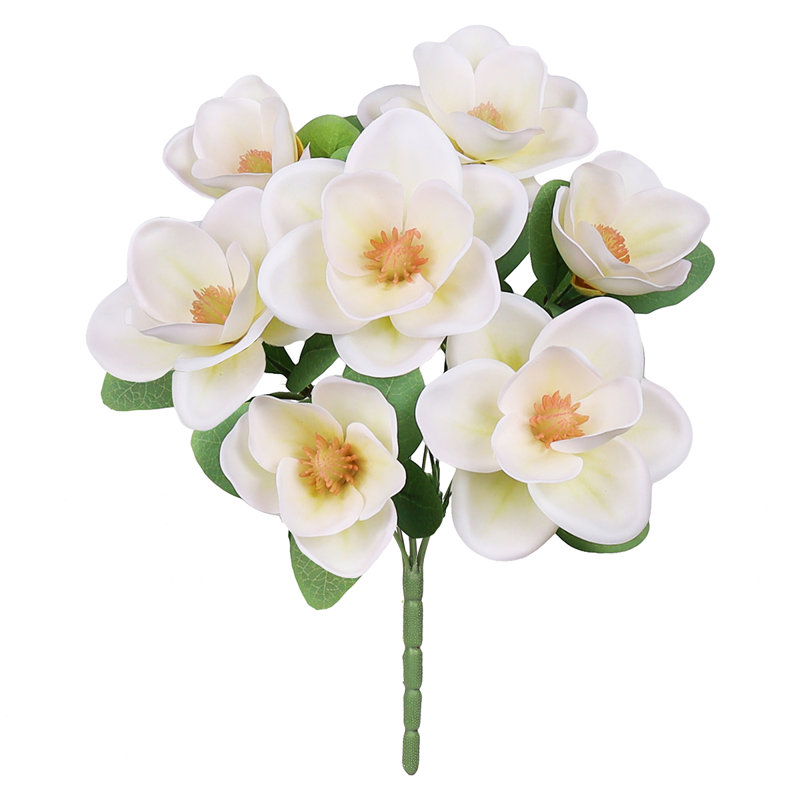 Fabric Magnolia Arrangement, Cream White