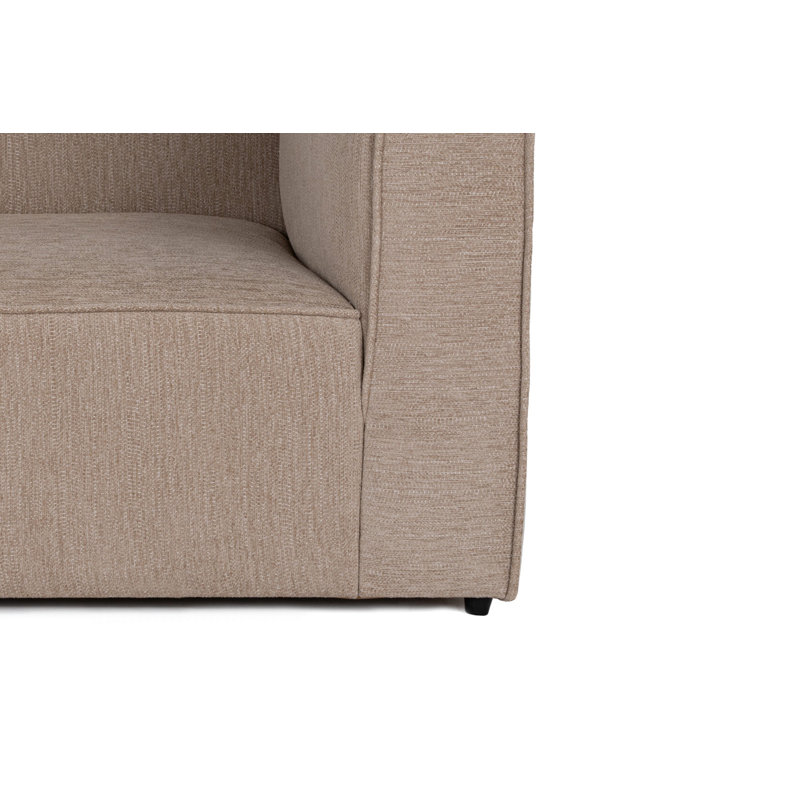 Canapé d’angle, Face à la gauche, H 27,2 po x l 98,4 po x P 35,4 po, Mélange de polyester beige
