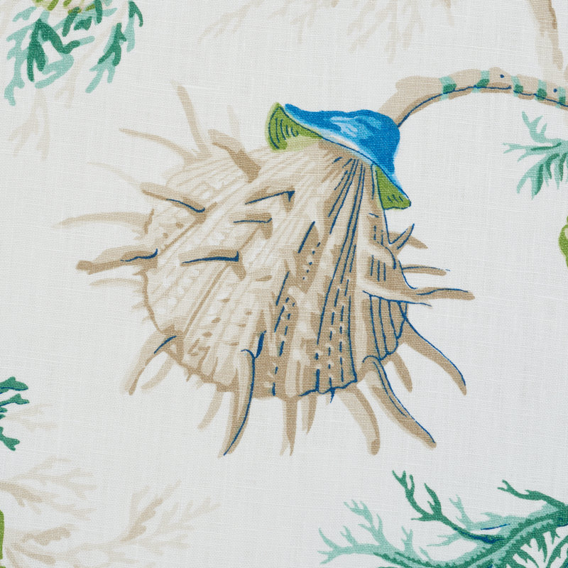 Del Tesoro Fabric, Blue/Green