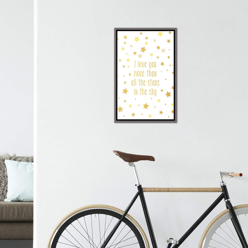 Love You More Art, H 26 po x l 18 po x P 1,5 po, Toile encadrée de bois rustique foncé