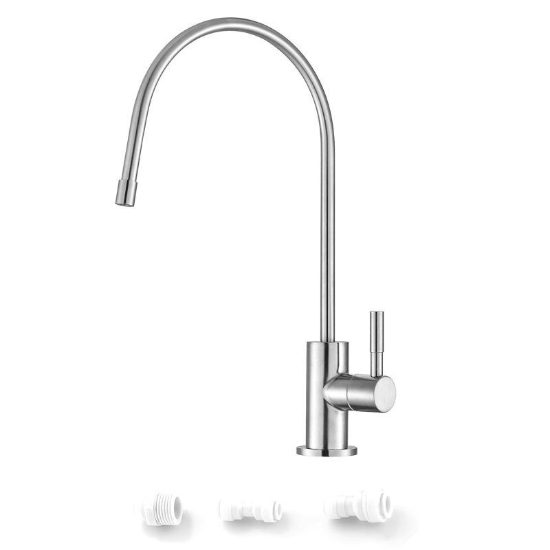 Robinet de purificateur de filtre à eau de style moderne en acier inoxydable nickel brossé évier de cuisine robinet de purificateur