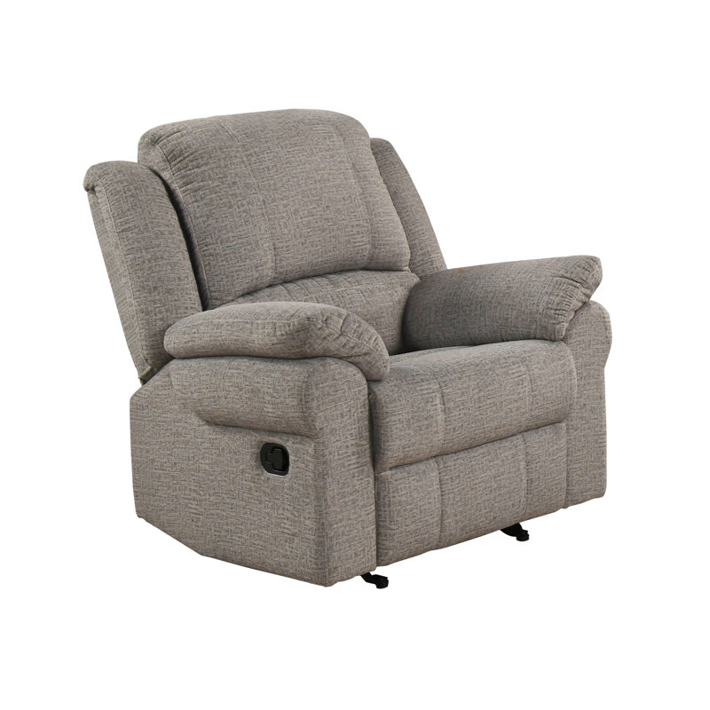 Fauteuil inclinable oscillant, chenille grise, Grey-Beige