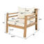 Fauteuils club d'extérieur en bois d'acacia avec coussins Fierro