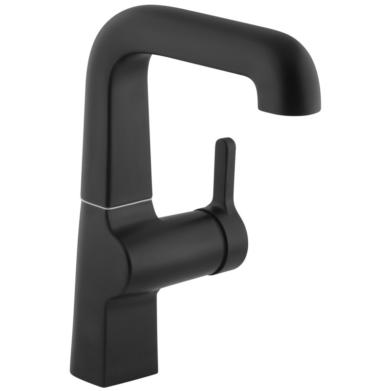 Evoke Single-Hole Kitchen Sink Faucet with 7" Spout, Matte Black, Without Side Spray