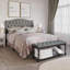Lit rembourré avec banc de rangement en lin Jenese-2091497521-2091497522