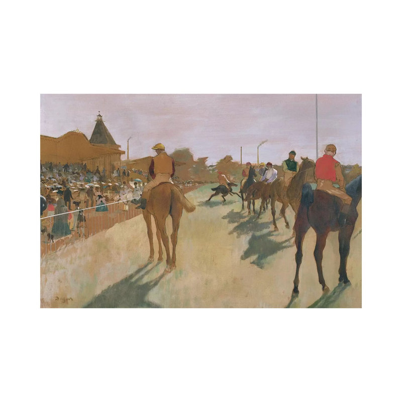 The Parade, or Race Horses in front of the Stands, c.1866-68 by Edgar Degas - 1 Piece Wrapped Canvas Painting