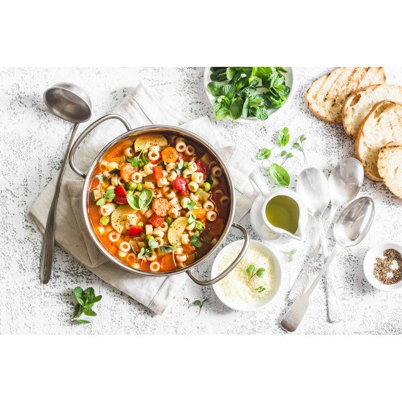 Soup With Pasta - Wrapped Canvas Print, 61cm H x 91cm W x 3.8cm D