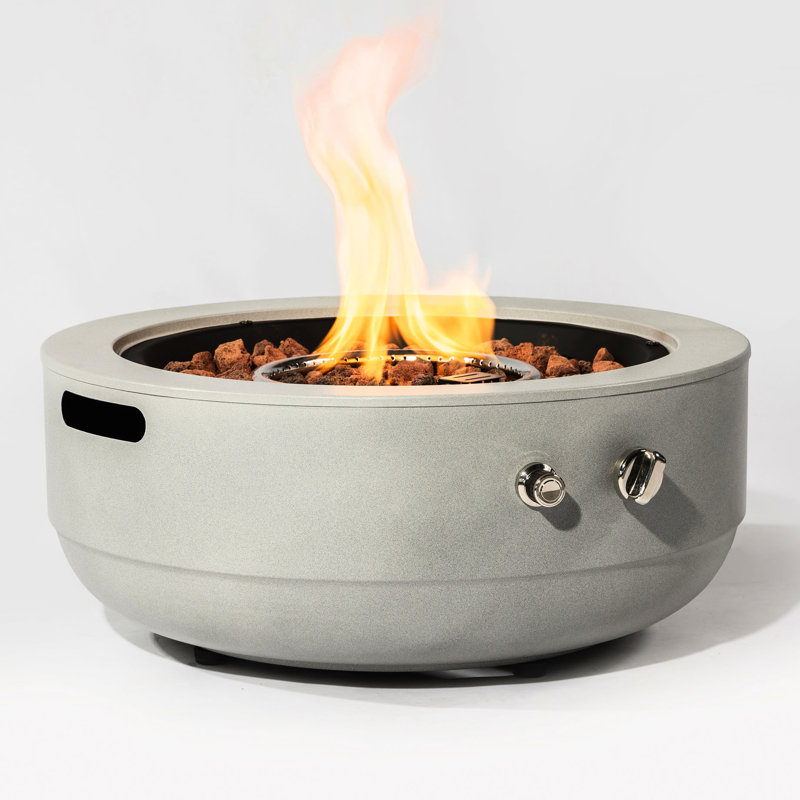 Concrete Fire Pit 40000 - Propane, No Lid Included Shut-Off Valve