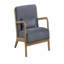 Chaise d'appoint - Coussin de siège rembourré en velours côtelé gris foncé-1729218442