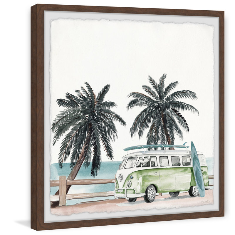«Jake Vintage Camper Van», reproduction encadrée, H 12 po x l 12 po x P 1,5 po