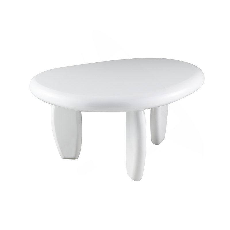 White High Gloss End Table