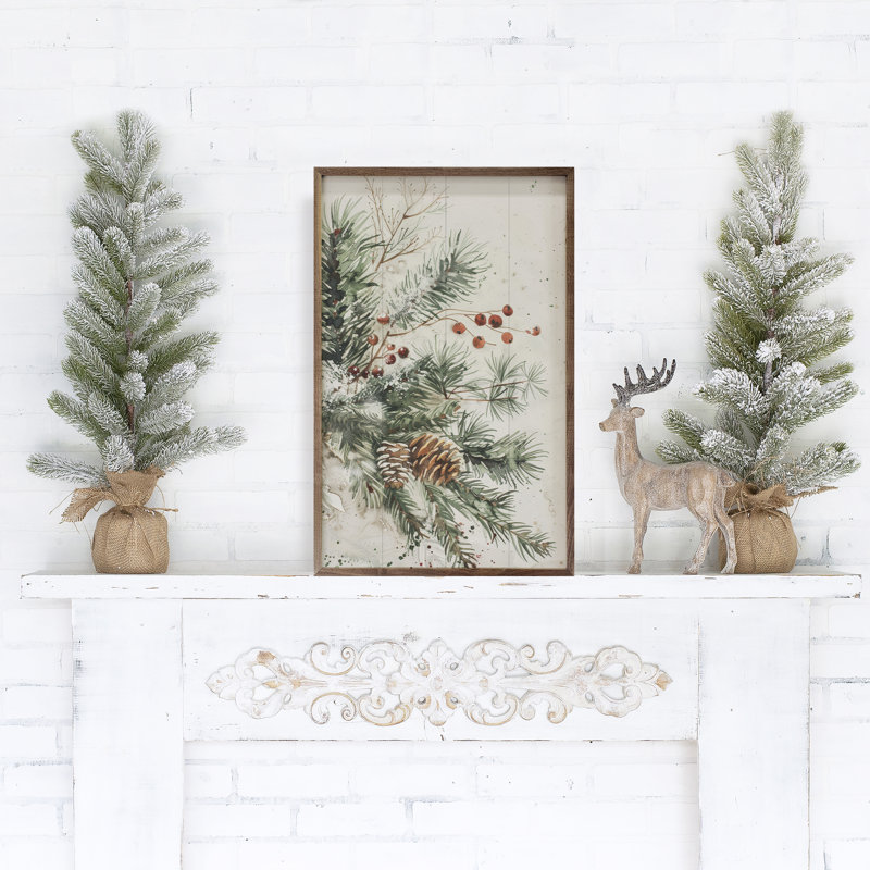 Branches de Noël par Petals Prints Design, H 24 po x l 16 po