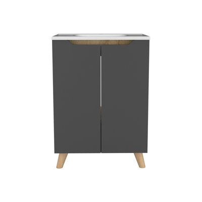 Hyacinth 60Cm W x 86Cm H x 45.5Cm D Free-Standing Bathroom Cabinet