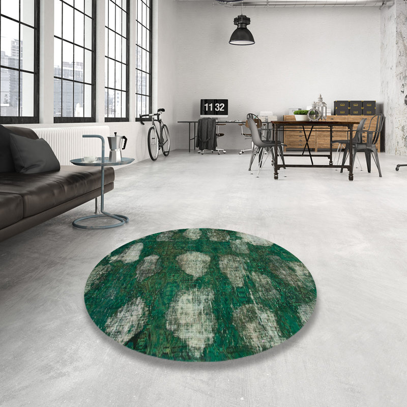 Abstract Indoor Rug, Round 5'