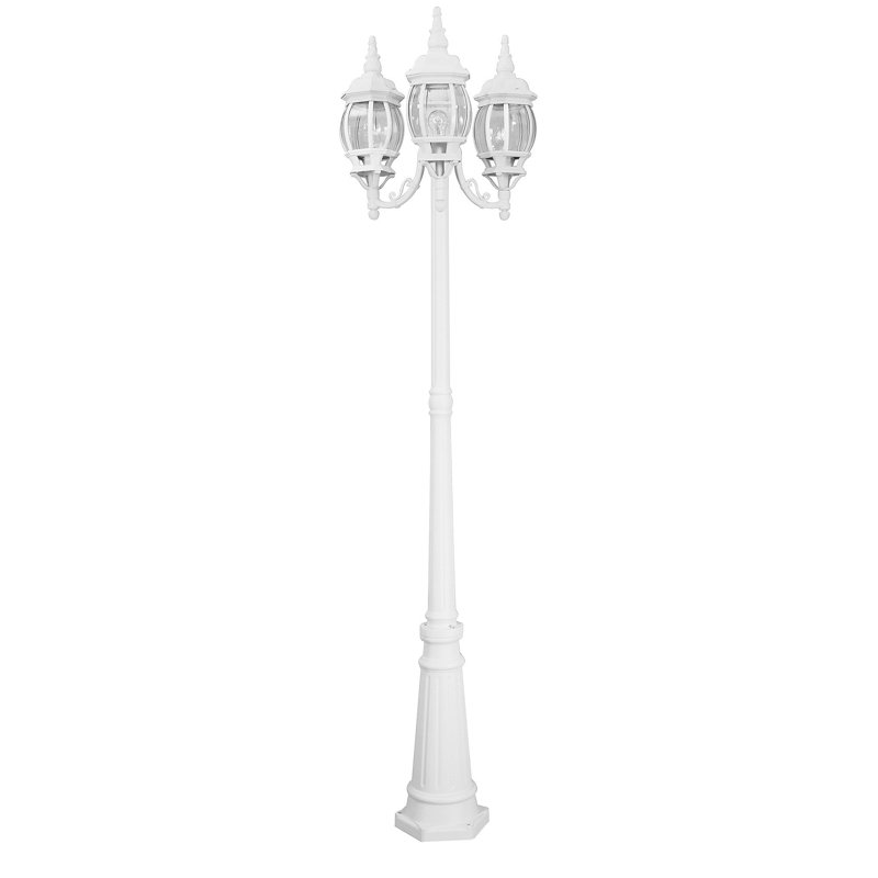 Lampadaire câblé à trois lumières de H 84,5 po Zimmermann, Blanc