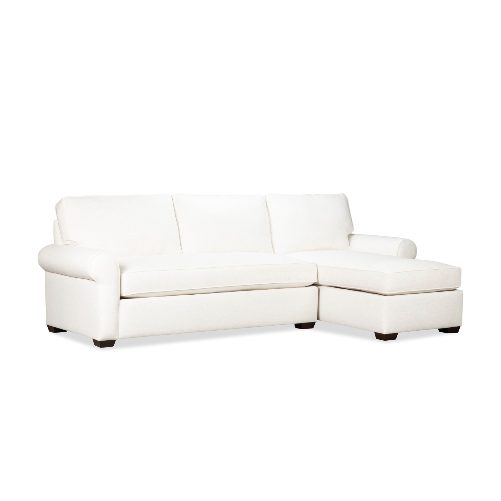 Porter Upholstered Chaise L-Sectional, Nomad Snow Crypton® Chenille, Right Hand Facing