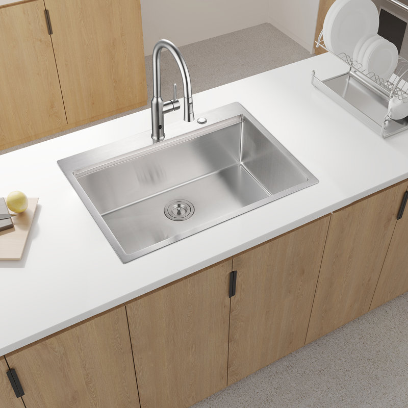 Évier de cuisine encastré en acier inoxydable 30 po x 22 po x 10 po avec poste de travail - pour une cuisine fonctionnelle