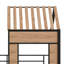 Metal Loft Bed With Roof, Window, Guardrail, Ladder-2097768162
