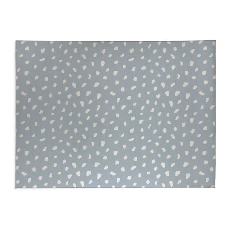 Tapis de cuisine antidérapant Paint Drop, Rectangulaire 3 pi x 5 pi, Bleu ardoise