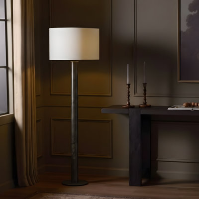 Lampe sur pied en laiton antique