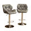 Tabourets de bar contemporain à hauteur réglable touffetés, ensemble de 2-561402893