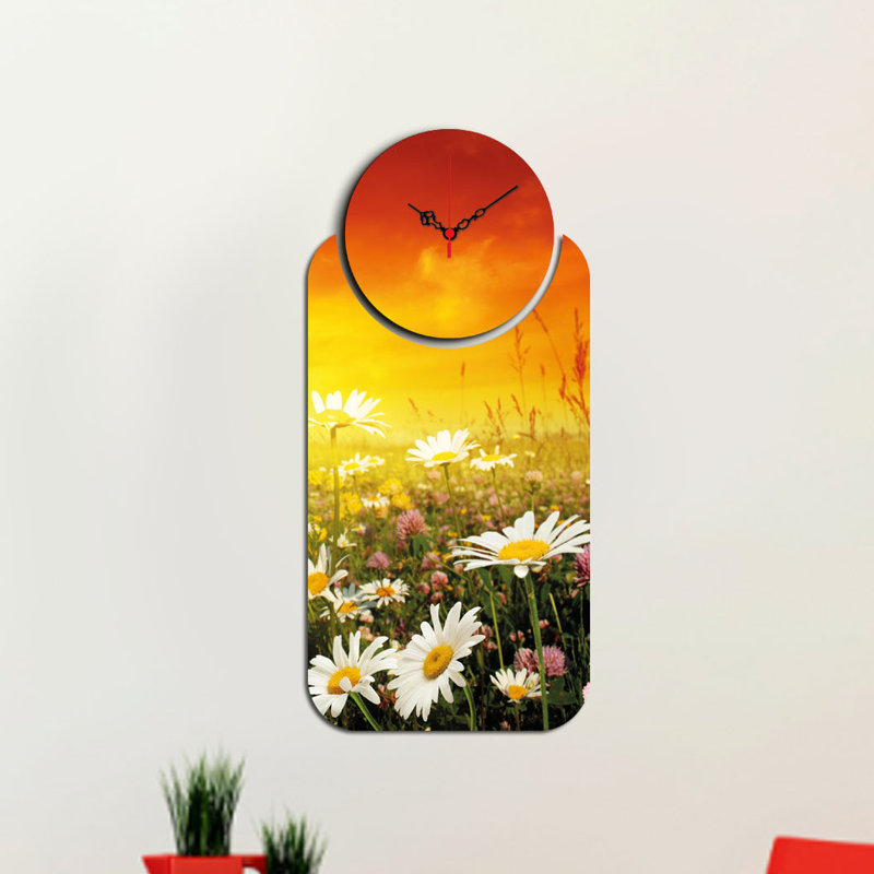 Ensemble de 2 horloges murales décoratives Chic, design moderne, 26,8 x 12,6 pouces | Fabrication 100% bois aggloméré, épaisseur: 0,1 pouce | Parfait pour le salon, le bureau ou la chambre à coucher, les garde-temps élégants et fonctionnels