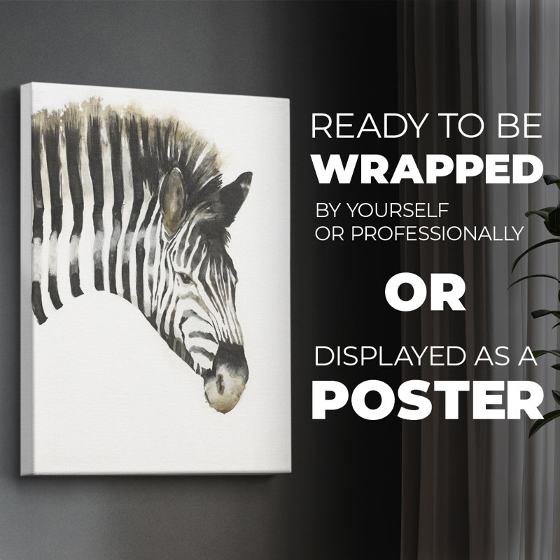 Rayures zébrées - impression sur toile seulement - non encadrée, H 27 po x l 18 po