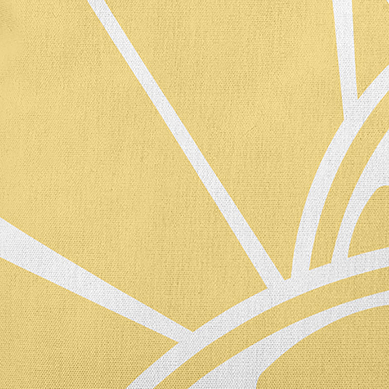 Geometric Outdoor Reversible Throw Pillow, Yellow/White