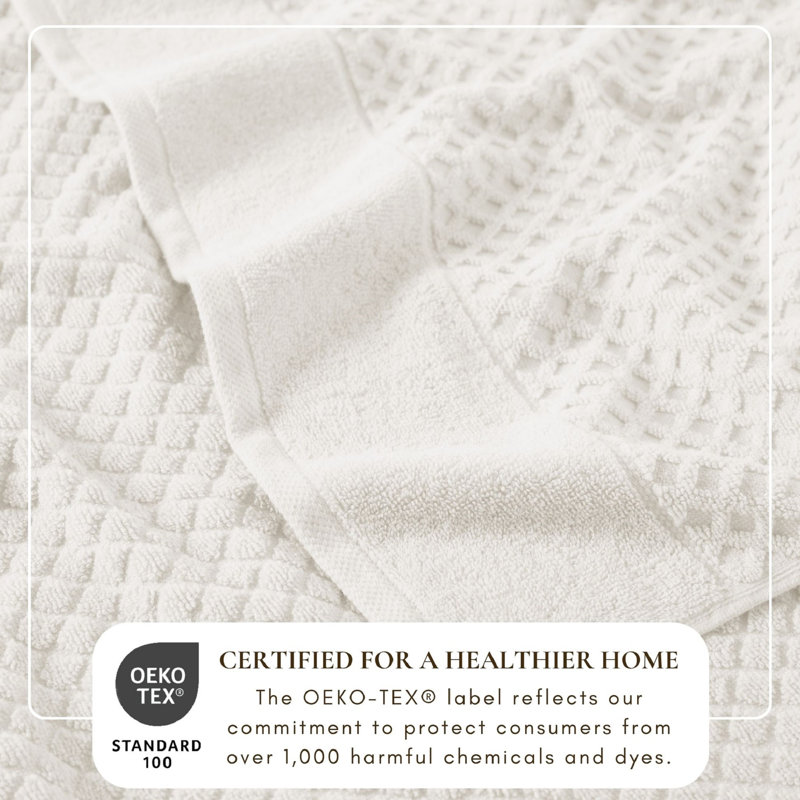 Ensemble de serviettes 100% coton ultra doux et absorbant, Avoine, Essuie-mains - paquet de 6