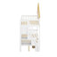 Lit superposé avec tiroirs et escaliers de rangement, cadre de lit superposé en bois avec toit-1371556669
