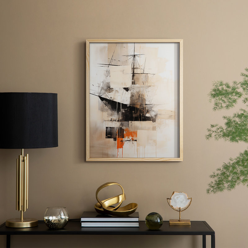NAUTICAL Series CECXCV III, reproduction d'art encadrée - bois massif, H 15 po x l 12 po