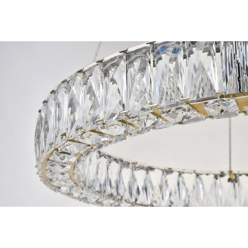 Sunderland - Light LED Pendant, Chrome, 3" H x 31" W x 31" D