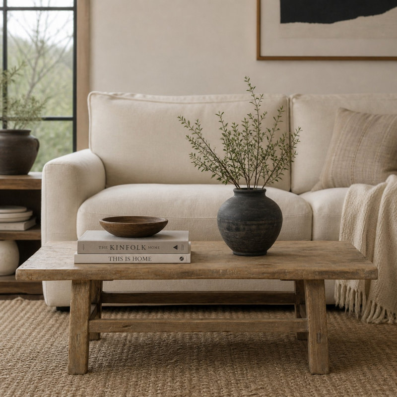 Solid Wood 4 Legs Coffee Table