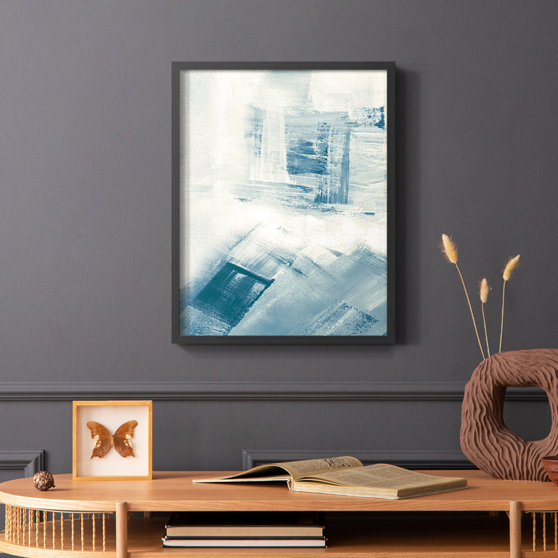 Reproduction encadrée Wind Winded II - bois massif, Noir, H 14 po x l 11 po