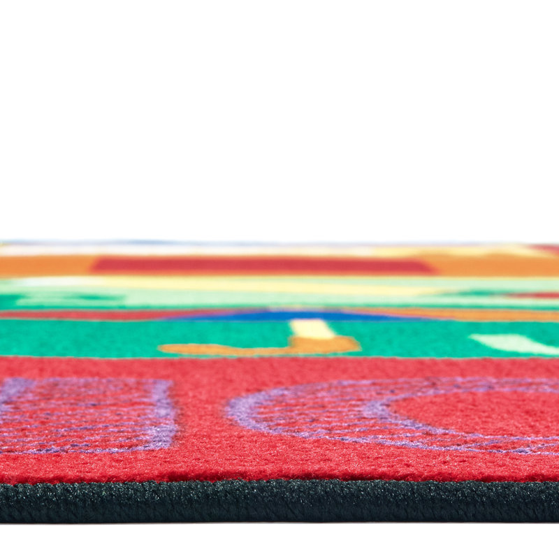 Tapis géométrique de classe à sièges séquentiels, 4 pi x 6 pi