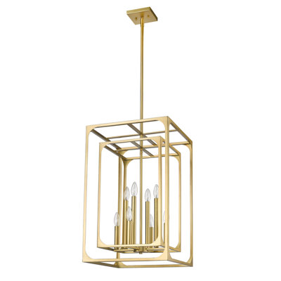 Lustre carré 8 lumières