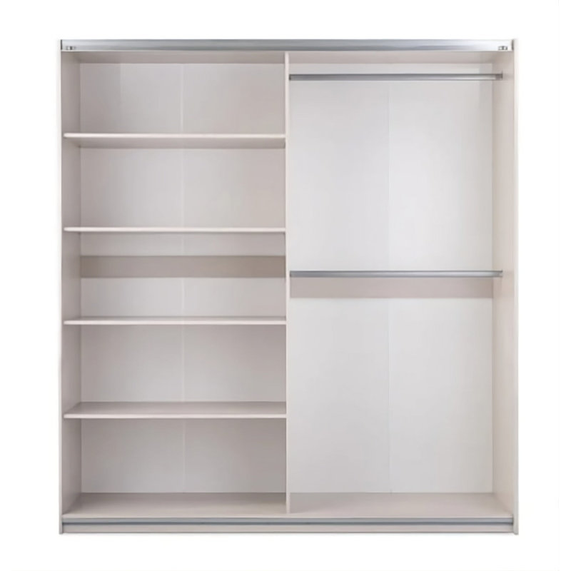 Manufactured Wood Wardrobe, 215xm H x 203cm W x 65cm D, White