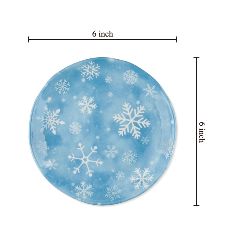 Snowflake, 6" Melamine Plate S12