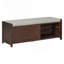 Banc à chaussures avec rangement et coussin, banc de rangement avec charme rétro, banc de vestibule-1277515516